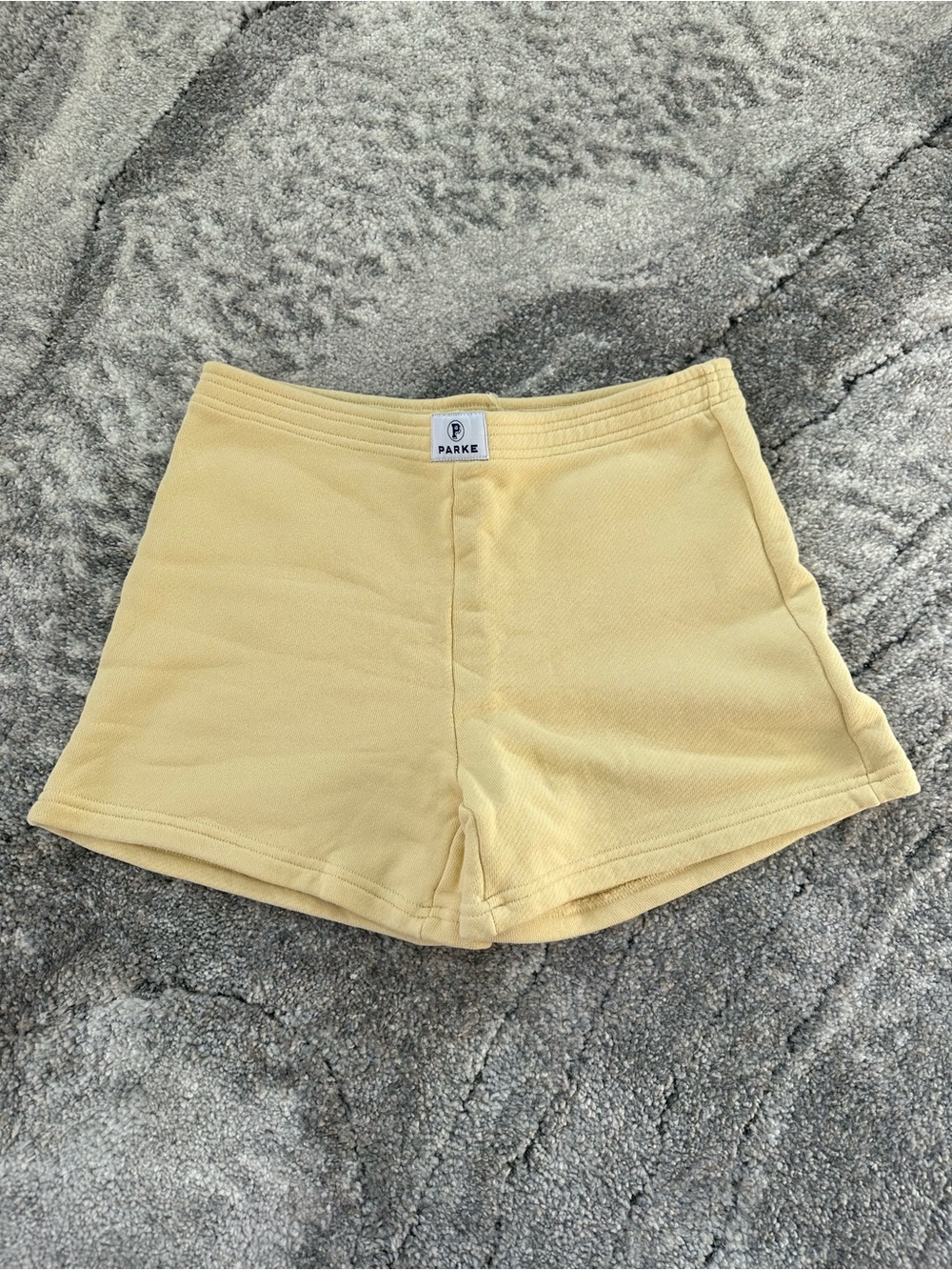 Parke Women's Yellow Stretch High-Waist Shorts